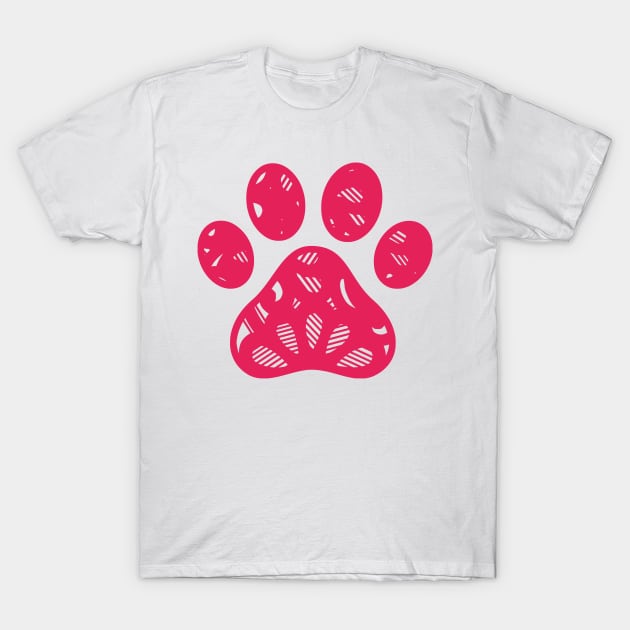 Dog Paw T-Shirt by Rise And Design